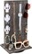 Wooden Rotating Two-Sided Jewelry Display Stand – Coffee Color Organizer with 32 Hooks for Earrings, Keychains, and Accessories (9" W x 7.5" D x 16.5" H)